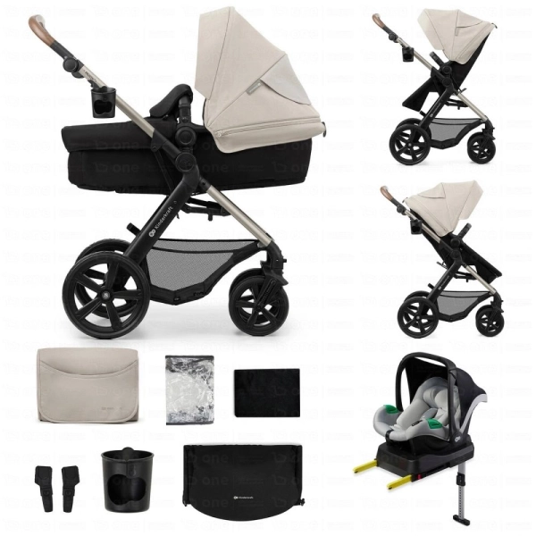 Poussette 4en1 MOOV 2 (roues EVA) - Kinderkraft - gris