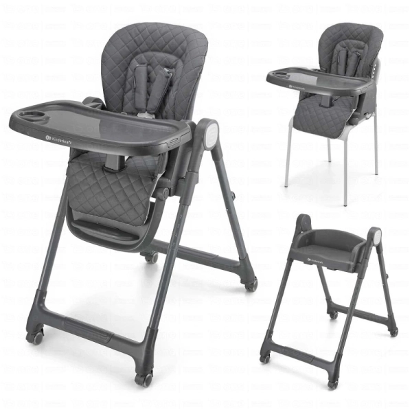 Chaise haute 3-en-1 TULO - Kinderkraft - gris