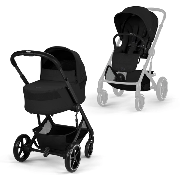Pack Duo Balios S Lux 4 2026 + Nacelle Cot S Lux - CYBEX - Moon Black