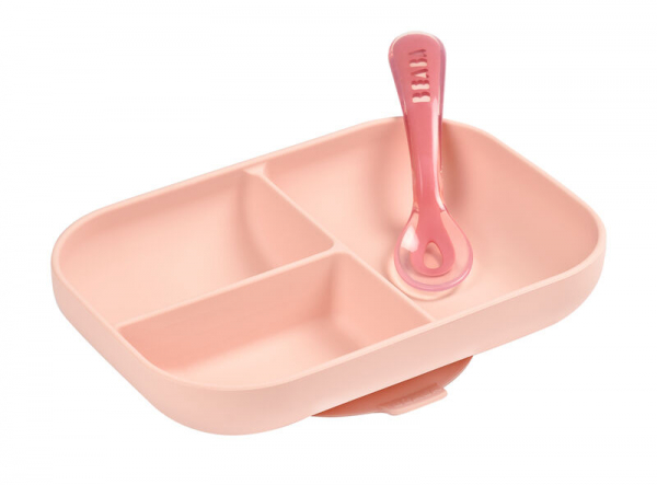 Set Repas Silicone Béaba - Pink