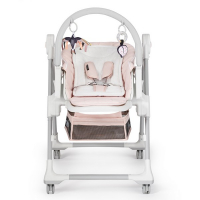 Chaise Haute 2-en-1 Kinderkraft Lastree - Pink