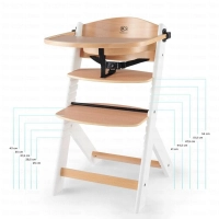 Chaise haute ENOCK - Kinderkraft - bois/blanc