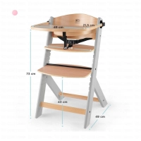 Chaise haute ENOCK - Kinderkraft - bois/gris