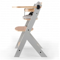 Chaise haute avec coussin ENOCK - Kinderkraft - bois/gris