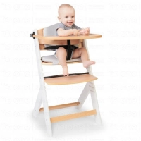 Chaise haute avec coussin ENOCK - Kinderkraft - bois/gris