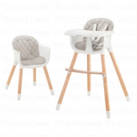 Chaise haute SIENNA - Kinderkraft - gris