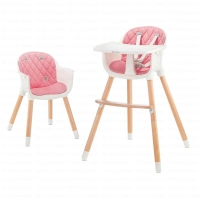 Chaise haute SIENNA - Kinderkraft - rose