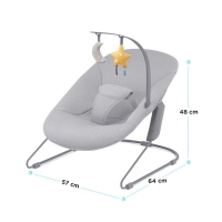 Balancelle Transat Bébé CALMEE - Kinderkraft - gris