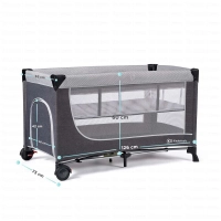 Lit Bébé LEODY - Kinderkraft - gris