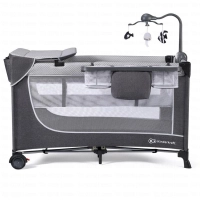 Lit Bébé avec accessoires LEODY - Kinderkraft - gris