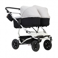 Poussette Double Mountain Buggy Duet V3.2 - Silver + 2 Nacelles Plus
