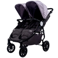 Poussette Double Baby Monsters Easy Twin 4 - Châssis Noir/ Canopys Texas