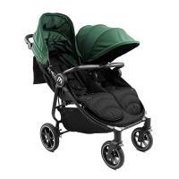 Poussette Double Baby Monsters Easy Twin 4 - Châssis Noir/ Canopys Forest