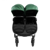 Poussette Double Baby Monsters Easy Twin 4 - Châssis Noir/ Canopys Forest