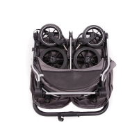 Poussette Double Baby Monsters Easy Twin 4 - Châssis Black + 2 Nacelles - Canopys Noir