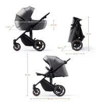 Poussette Kinderkraft Prime 2 + Nacelle - Shadow Grey