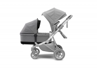 Poussette Thule Sleek - Châssis Silver + Nacelle - Grey Melange