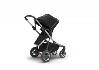 Poussette Thule Sleek - Châssis Silver + Nacelle - Midnight Black
