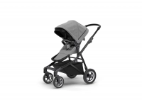 Poussette Thule Sleek - Châssis Black + Nacelle - Grey Melange