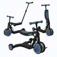 Scootizz,draisienne évolutive 5 en 1 avec barre de poussée adulte - Bleu