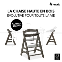 Chaise Haute Hauck Alpha Select - Charcoal