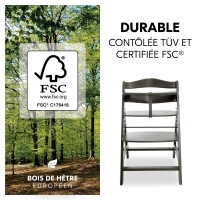 Chaise Haute Hauck Alpha Select - Charcoal