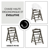 Chaise Haute Hauck Alpha Select - Charcoal