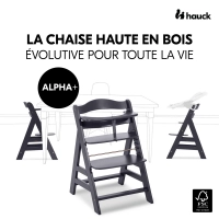 Chaise Haute Hauck Alpha+ - Dark Grey