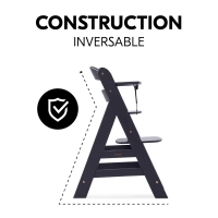 Chaise Haute Hauck Alpha+ - Dark Grey