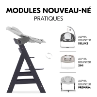 Chaise Haute Hauck Alpha+ - Dark Grey