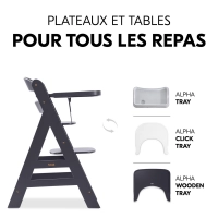 Chaise Haute Hauck Alpha+ - Dark Grey