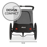 Remorque Vélo Hauck Dryk Duo - Grey