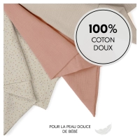 Lot 3 Langes Hauck Cuddle N Clean - Beige Dots/Cork/Beige