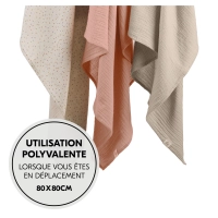 Lot 3 Langes Hauck Cuddle N Clean - Beige Dots/Cork/Beige