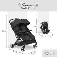 Poussette Double Hauck Swift X Duo - Black