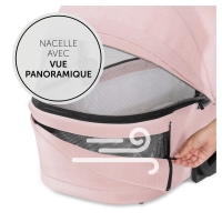 Poussette Hauck Vision X + Nacelle - Melange Rose