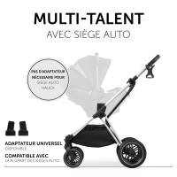 Poussette Hauck Vision X + Nacelle - Melange Rose