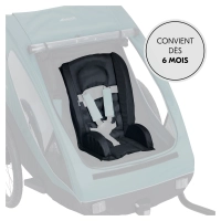 Coussin d'assise pour remorques de vélo Bike Trailer Comfort Seat Black - Black