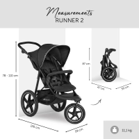 Poussette Hauck Runner 2 - Black