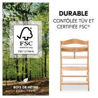 Chaise Haute Hauck Alpha+ - Natural