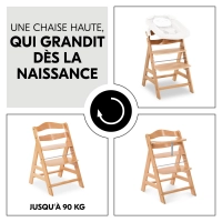 Chaise Haute Hauck Alpha+ - Natural