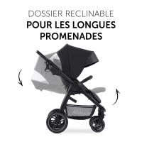 Poussette Hauck Saturn R + Nacelle - Melange Black