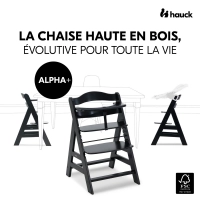 Chaise Haute Hauck Alpha+ - Black