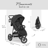 Poussette Hauck Rapid 3R - Black