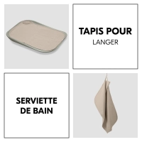 Housse de matelas à langer Changing Mat Liner Beige - Beige