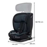 Siège Auto 76-150 cm Kinderkraft Oneto3 i-Size - Graphite Black