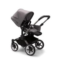 Poussette Bugaboo Donkey 5 Mono - Châssis Graphite + Nacelle - Gris Chiné