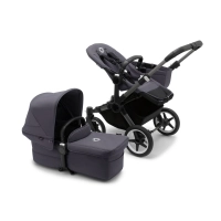 Poussette Bugaboo Donkey 5 Mono - Châssis Graphite + Nacelle - Bleu tonnerre