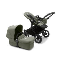 Poussette Bugaboo Donkey 5 Mono - Châssis Noir + Nacelle - Vert Forêt