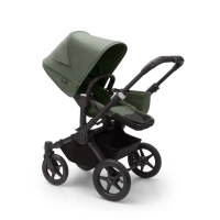 Poussette Bugaboo Donkey 5 Mono - Châssis Noir + Nacelle - Vert Forêt